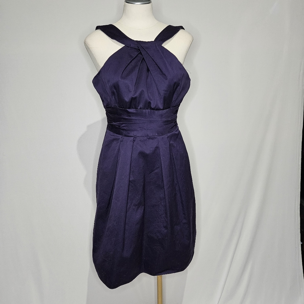 David's Bridal Strapless Marine Blue Dress Sz 2